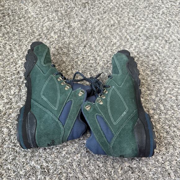 Vintage Reebok Boots 9.5 RA405KRI Hexalite Hiking Camping Green Suede Leather - Picture 6 of 7